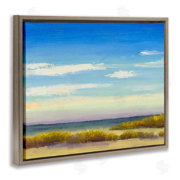 Stupell Industries Jenny Green | Coastal Beach Vivid Blue Sky Wall Art
