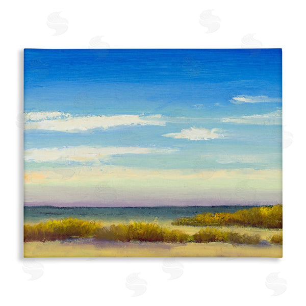 stupell industries Jenny Green | Coastal Beach Vivid Blue Sky Wall Art