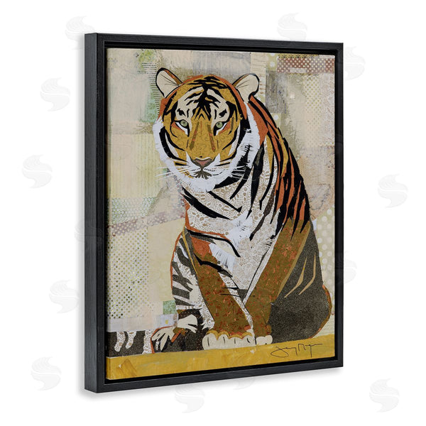 Stupell Industries Jenny McGee | Resting Jungle Tiger Over Abstract Patterns Wall Art