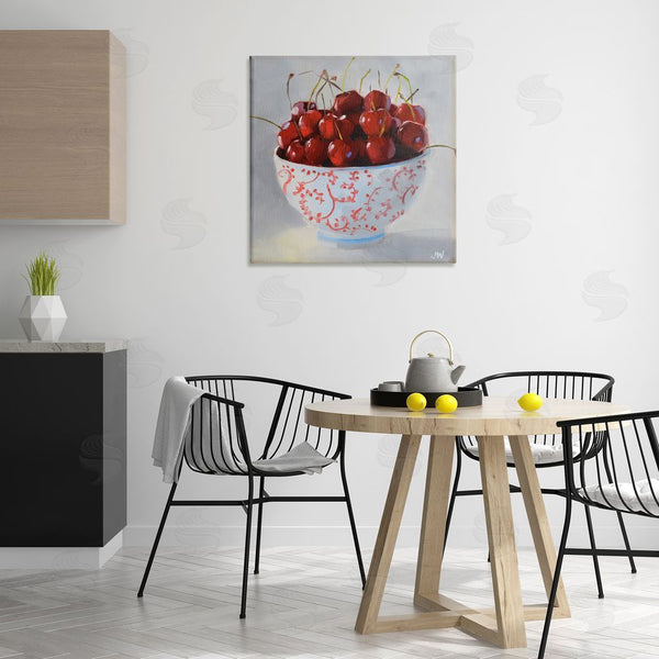 Stupell Industries Jenny Westenhofer | Cherries In Ornate Bowl Wall Art