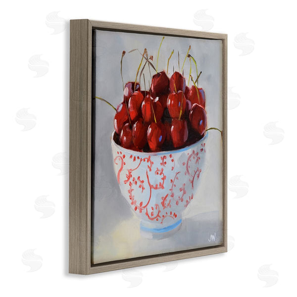 Stupell Industries Jenny Westenhofer | Cherries In Ornate Bowl Wall Art