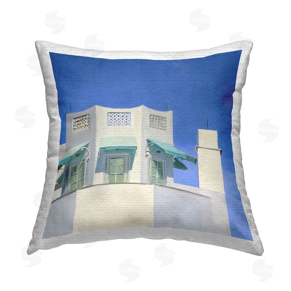 Stupell Industries Jenny Westenhofer | Coastal Town Architecture Printed Throw Pillow