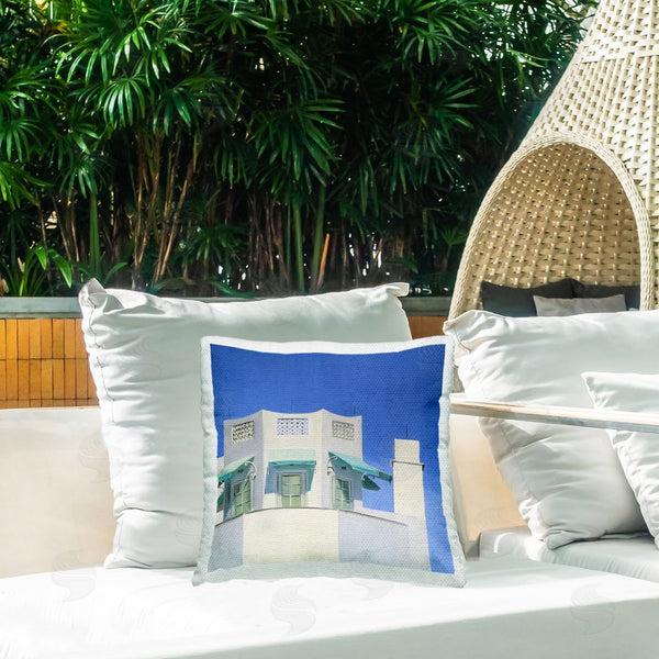 Stupell Industries Jenny Westenhofer | Coastal Town Architecture Printed Throw Pillow