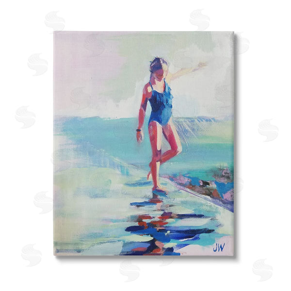 stupell industries Jenny Westenhofer | Girl on Beach Abstraction Wall Art