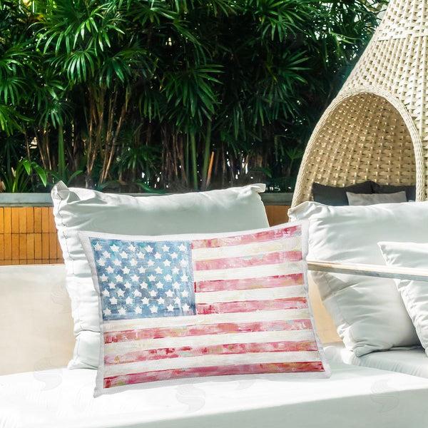 Stupell Industries Jenny Westenhofer | Patriotic Brushed Flag