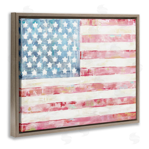 Stupell Industries Jenny Westenhofer | Patriotic Brushed Flag