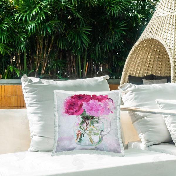 Stupell Industries Jenny Westenhofer | Pretty In Pink Peonies Printed Throw Pillow