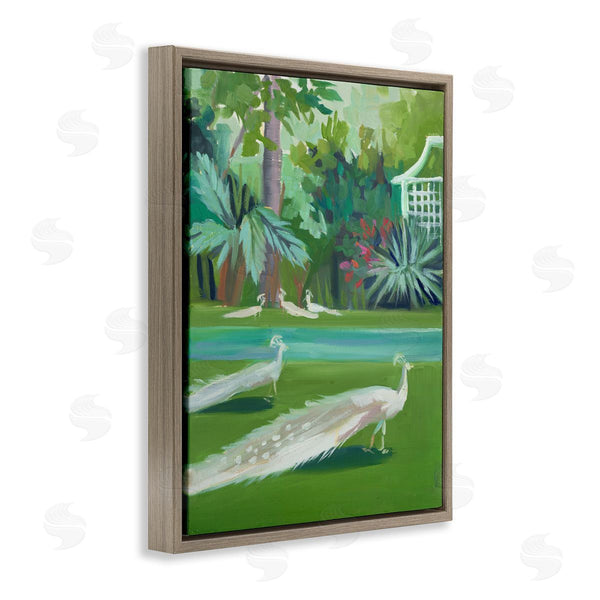 Stupell Industries Jenny Westenhofer | White Peacocks Scene