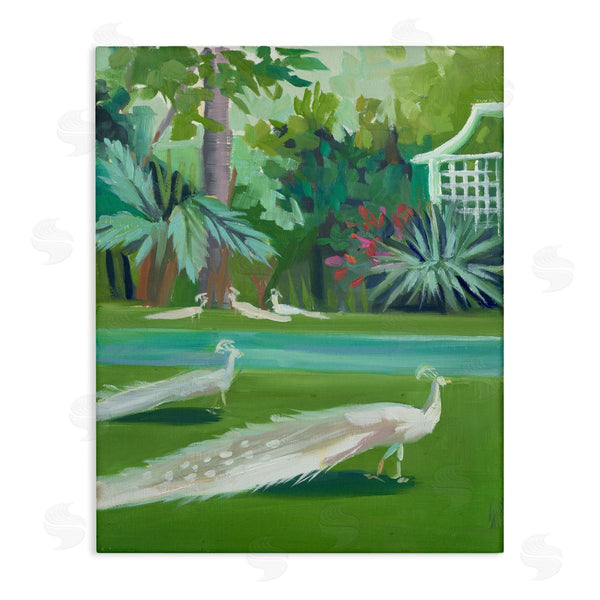 stupell industries Jenny Westenhofer | White Peacocks Scene
