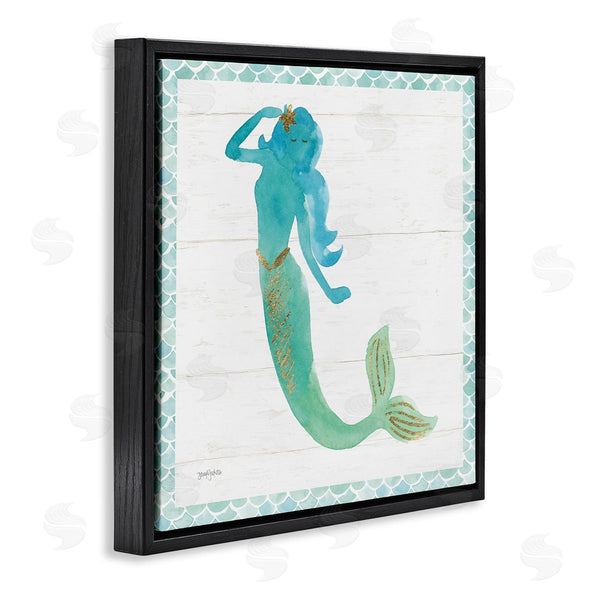 Stupell Industries Jenya Jackson | Blue Green Mermaid Silhouette