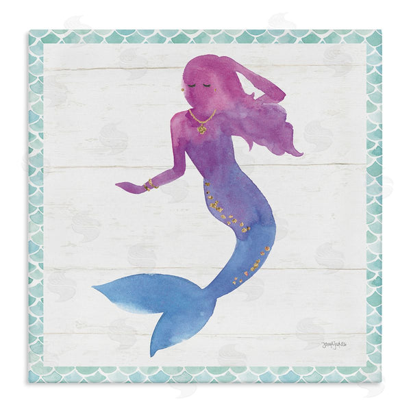 stupell industries Jenya Jackson | Purple Blue Mermaid Silhouette