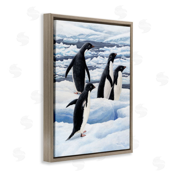 Stupell Industries Jeremy Paul | Adelie Penguins On Ice