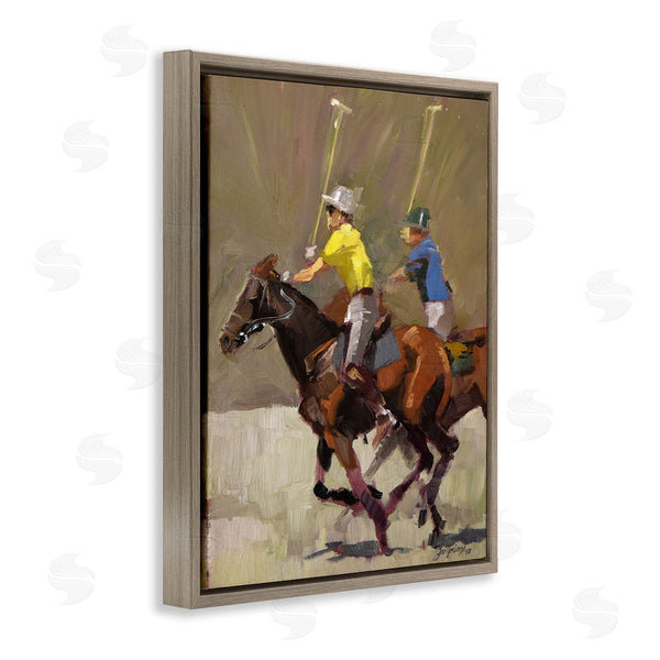 Stupell Industries Jeri Ireland | Galloping Polo Players Wall Art
