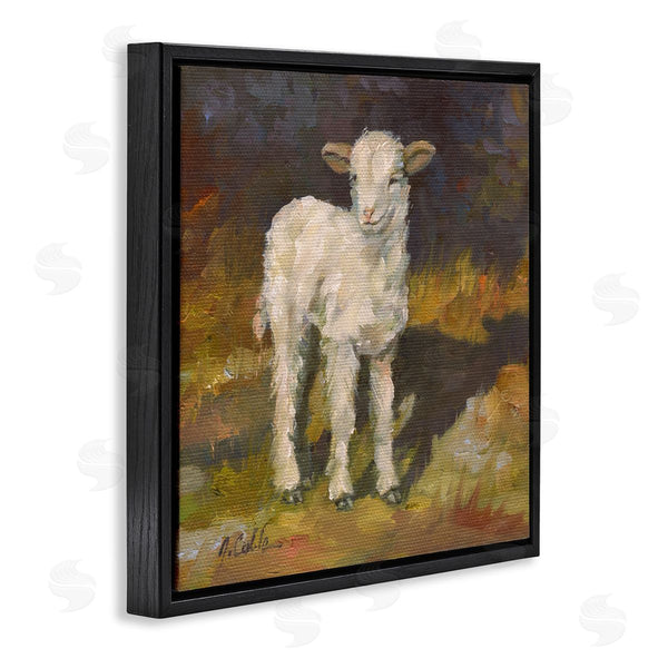 Stupell Industries Jerry Cable | Soft Baby Lamb Painting
