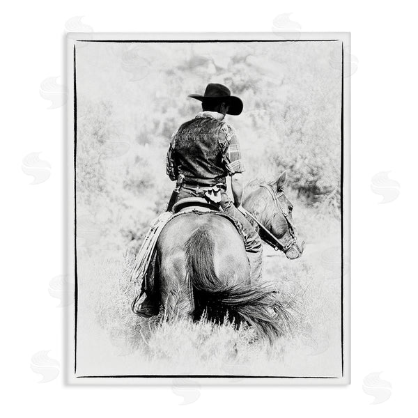 stupell industries Jerry Cowart | Cowboy & Horse in Nature Wall Art