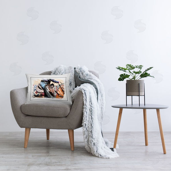 Stupell Industries Jerry Cowart | Cowboy With Rustic Border