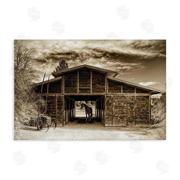 stupell industries Jerry Cowart | Horse Waiting To Ride