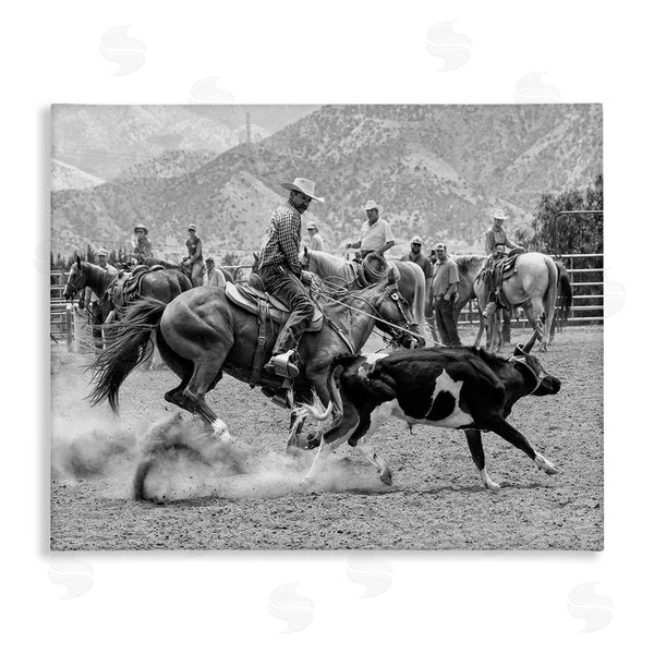 stupell industries Jerry Cowart | Rodeo Cowboys with Cattle Wall Art