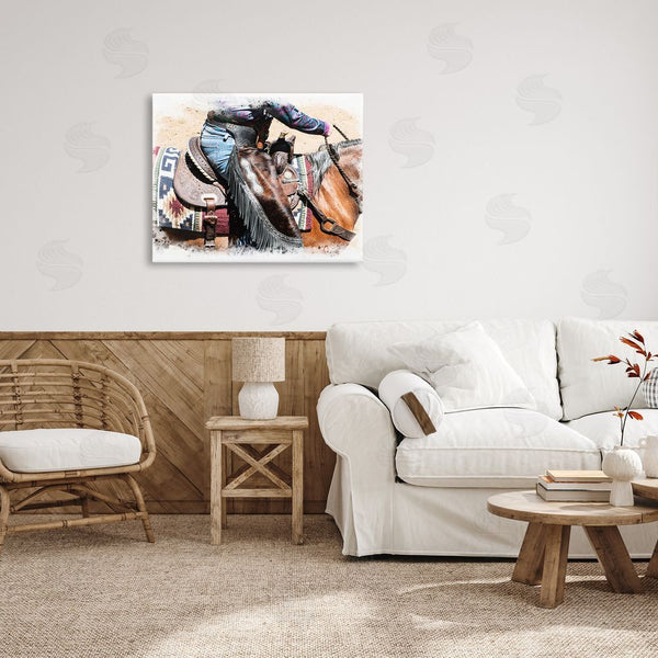 Stupell Industries Jerry Cowart | Western Cowboy On Saddle Wall Art