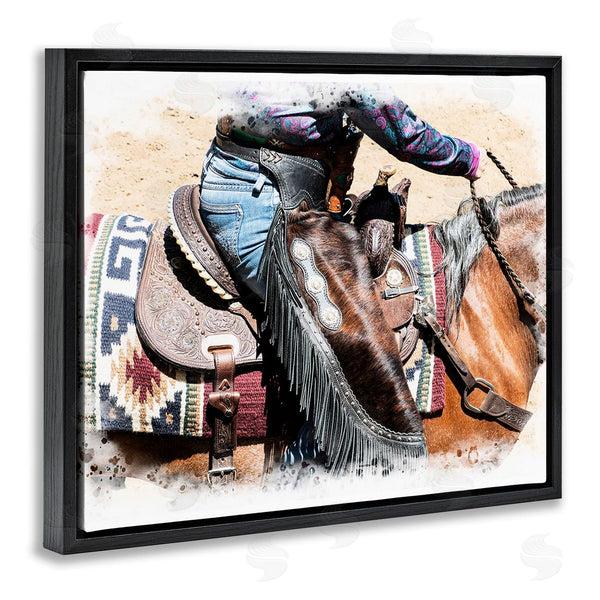 Stupell Industries Jerry Cowart | Western Cowboy On Saddle Wall Art