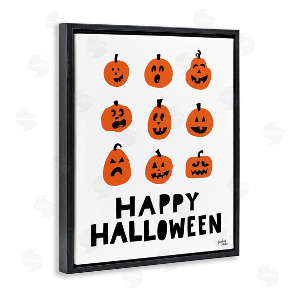 Stupell Industries Jess Baskin | Mixed Expressions Halloween Pumpkins Wall Art