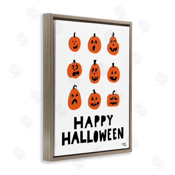 Stupell Industries Jess Baskin | Mixed Expressions Halloween Pumpkins Wall Art