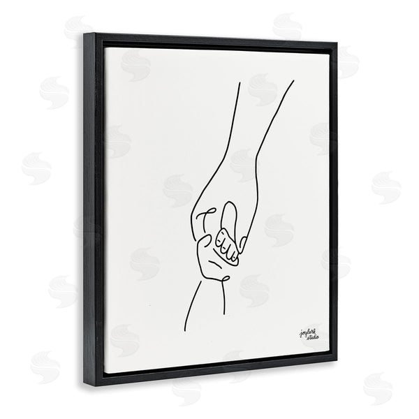 Stupell Industries Jess Baskin | Parent & Child Holding Hands Family Line Doodle Wall Art
