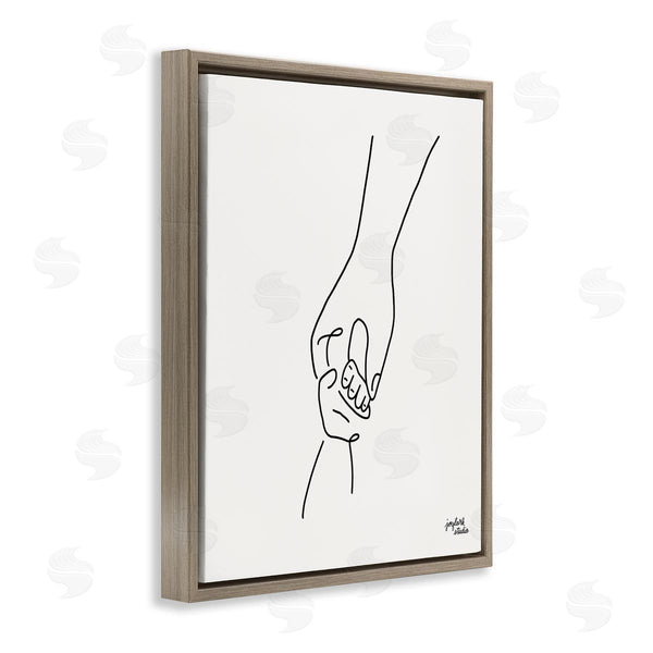 Stupell Industries Jess Baskin | Parent & Child Holding Hands Family Line Doodle Wall Art
