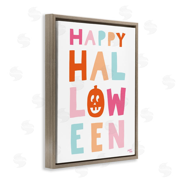 Stupell Industries Jess Baskin | Pastel Happy Halloween Pumpkin Wall Art