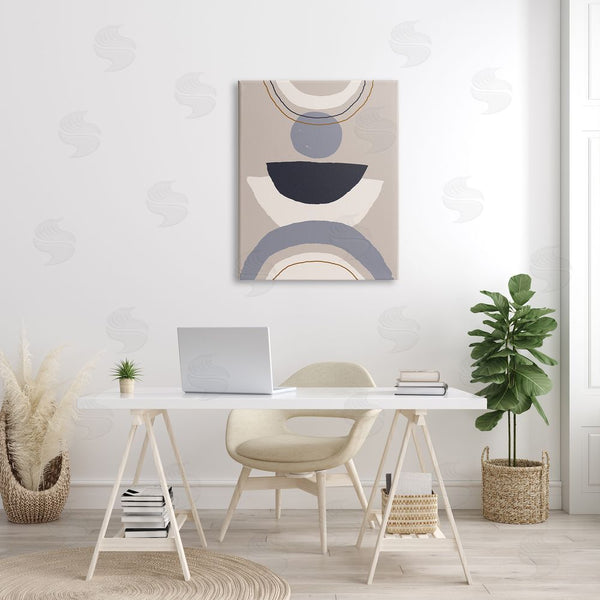Stupell Industries Jess Bruggink | Boho Inspired Abstraction Layered Blue Circular Shapes Wall Art