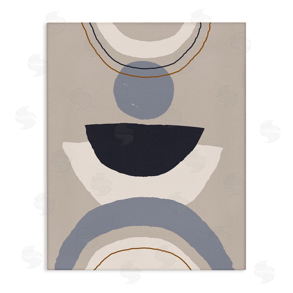 stupell industries Jess Bruggink | Boho Inspired Abstraction Layered Blue Circular Shapes Wall Art