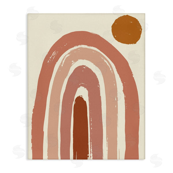 stupell industries Jess Bruggink | Desert Sun Rainbow Landscape Soft Beige Sky Wall Art