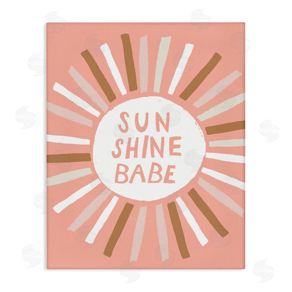 stupell industries Jess Bruggink | Sun Shine Babe Phrase Pastel Sun Rays Wall Art