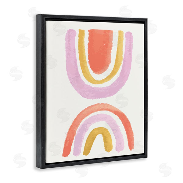 Stupell Industries Jess Bruggink | Watercolor Rainbow Arches Pink Yellow Red