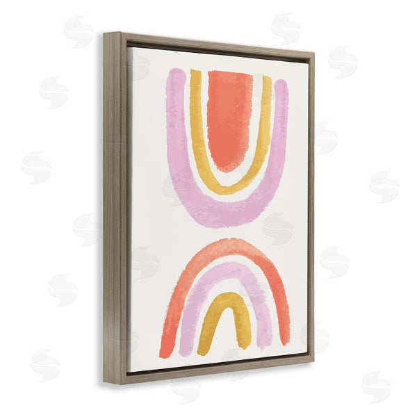 Stupell Industries Jess Bruggink | Watercolor Rainbow Arches Pink Yellow Red