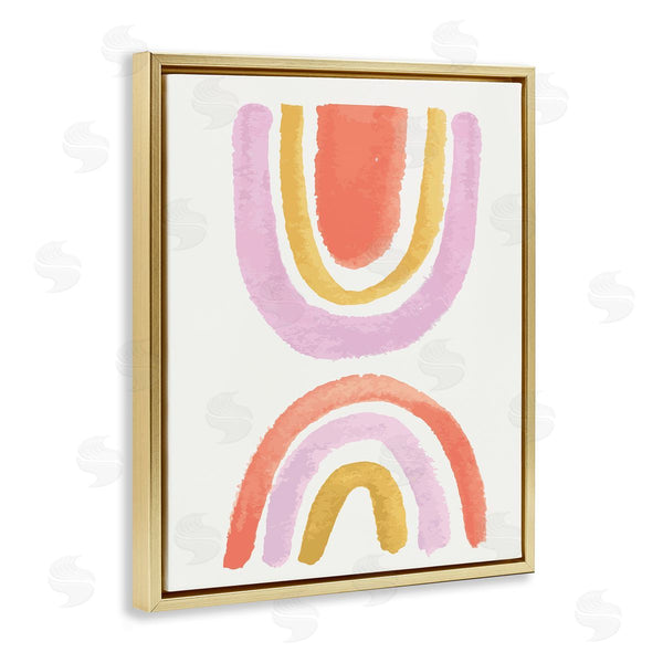 Stupell Industries Jess Bruggink | Watercolor Rainbow Arches Pink Yellow Red