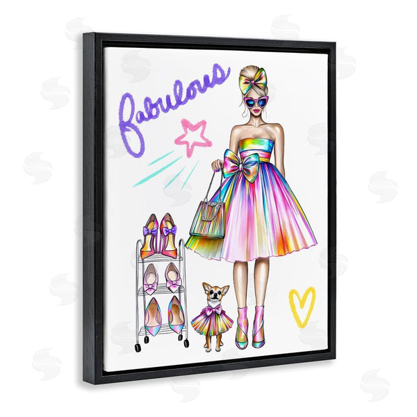 Stupell Industries Jess Stempel | Fabulous Girl & Dog Wall Art