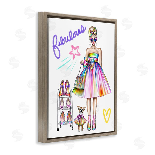 Stupell Industries Jess Stempel | Fabulous Girl & Dog Wall Art
