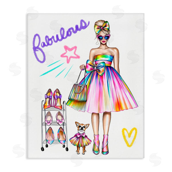 stupell industries Jess Stempel | Fabulous Girl & Dog Wall Art