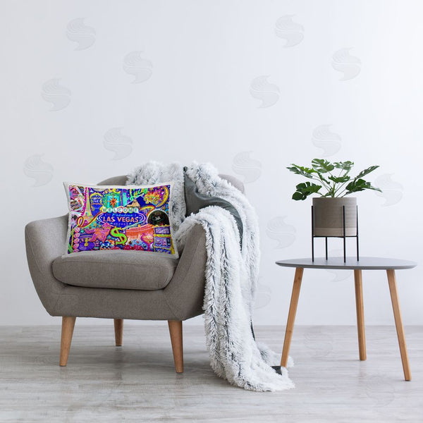 Stupell Industries Jess Stempel | Fabulous Las Vegas Fun Printed Throw Pillow