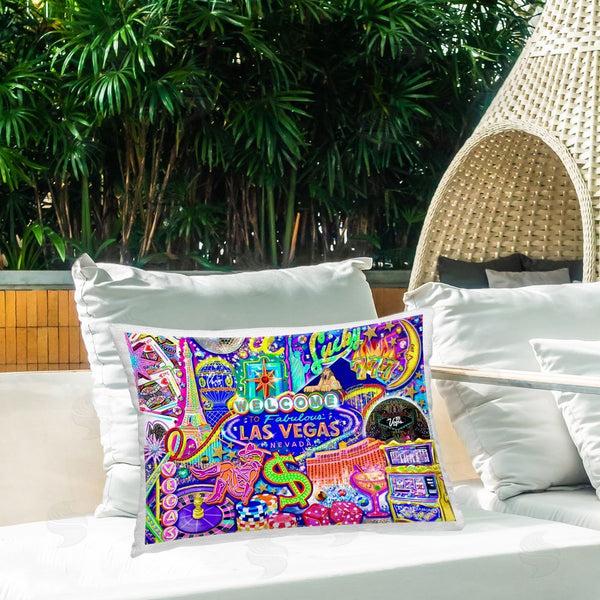 Stupell Industries Jess Stempel | Fabulous Las Vegas Fun Printed Throw Pillow