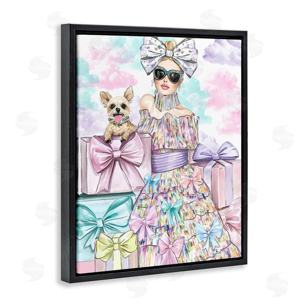 Stupell Industries Jess Stempel | Fashion Ribbon Female & Pup