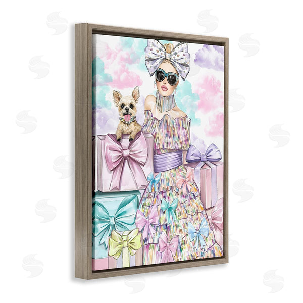 Stupell Industries Jess Stempel | Fashion Ribbon Female & Pup