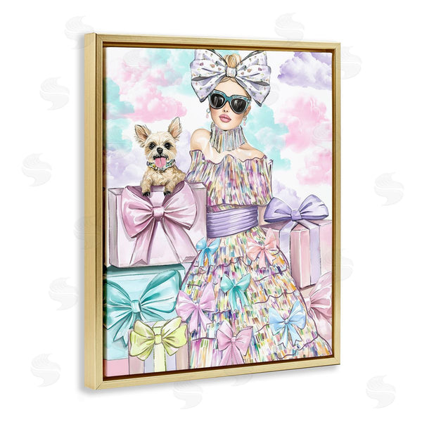 Stupell Industries Jess Stempel | Fashion Ribbon Female & Pup