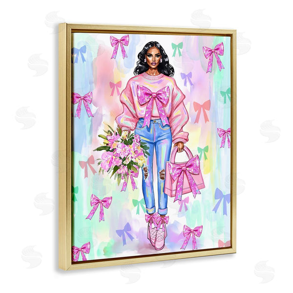 Stupell Industries Jess Stempel | Feminine Ribbon Fashion Illustration