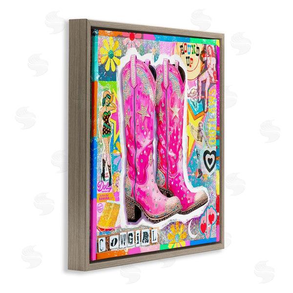 Stupell Industries Jess Stempel | Groovy Vintage Cowgirl Collage Wall Art