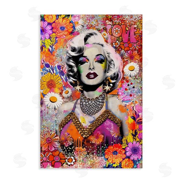 stupell industries Jess Stempel | Hippie Bedecked Marilyn Wall Art