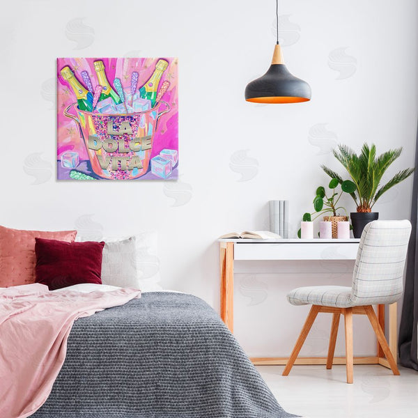 Stupell Industries Jess Stempel | La Dolce Vita Champagne Wall Art