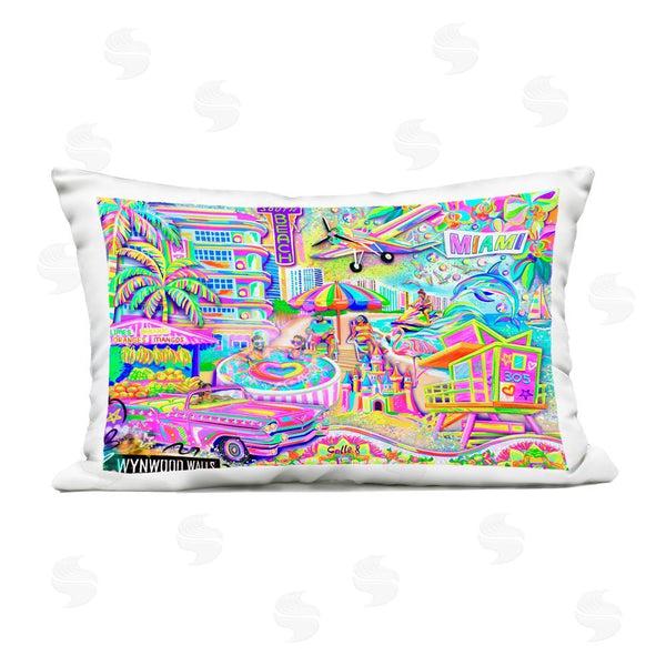 Stupell Industries Jess Stempel | Miami Fun Collage Printed Throw Pillow