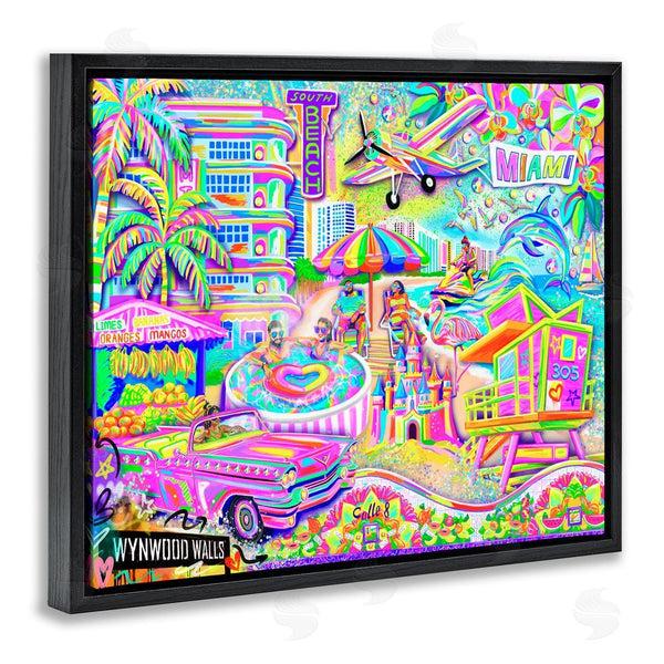 Stupell Industries Jess Stempel | Miami Fun Collage Wall Art
